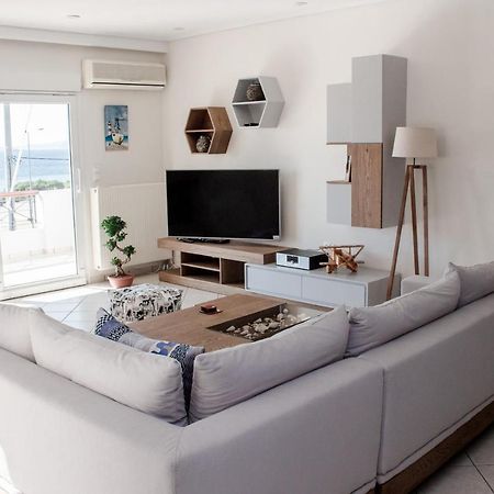 Luxury Seaview Apartment By The Sea Saronida Eksteriør bilde