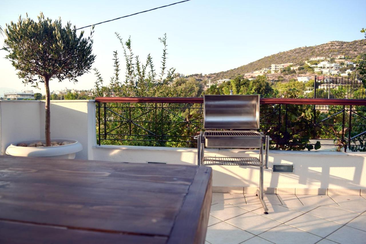 Luxury Seaview Apartment By The Sea Saronida Eksteriør bilde